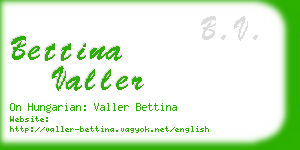 bettina valler business card